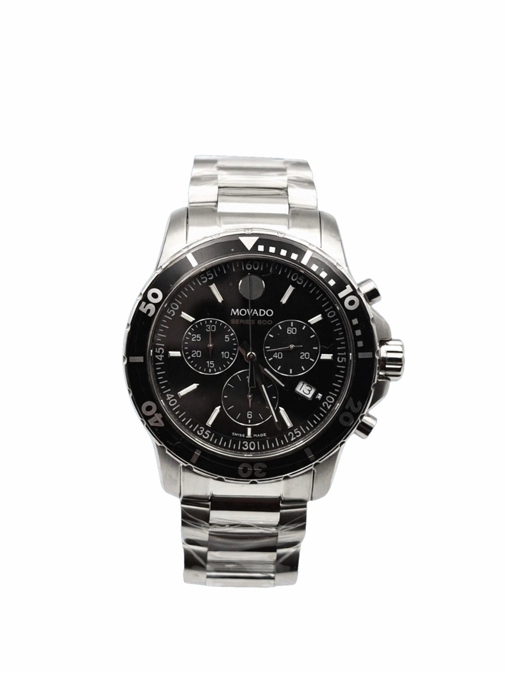 NWT Full Set Movado 2600142 Mens Steel Black Dial 42mm